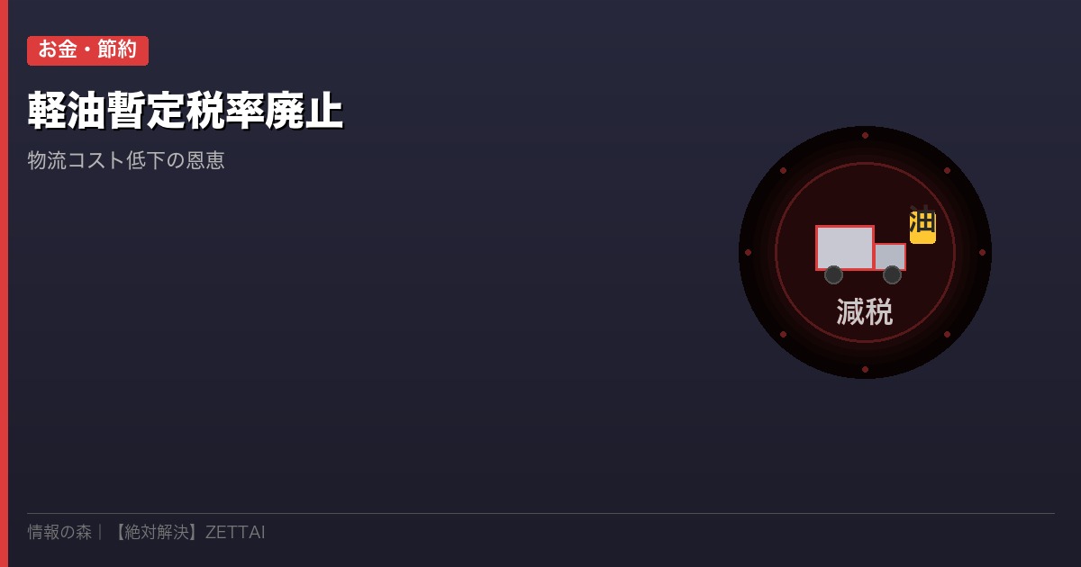 軽油暫定税率廃止